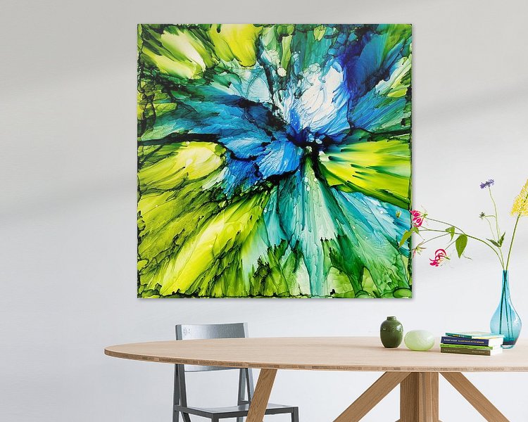 Voorbeeld van het werk in een kamer