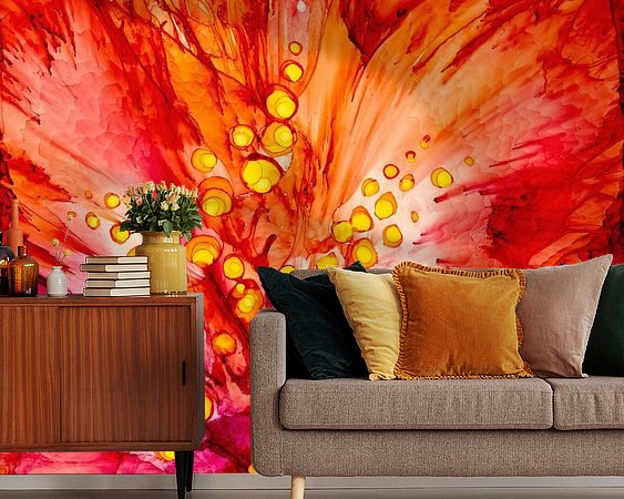 Voorbeeld van het werk in een kamer