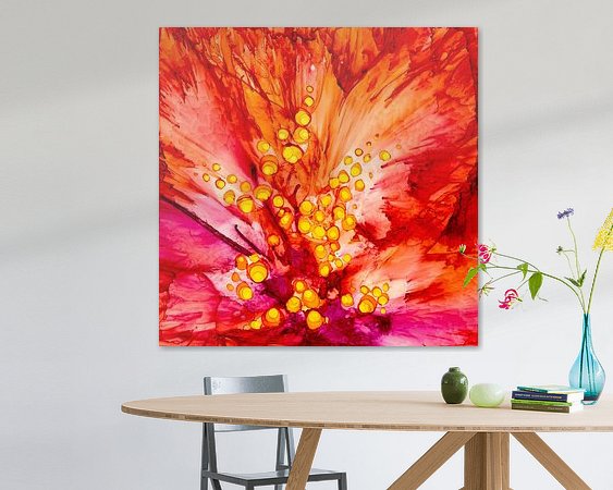 Voorbeeld van het werk in een kamer