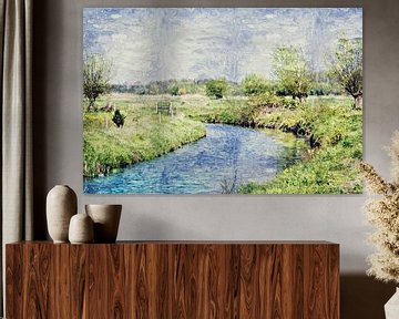 De Watermolenbeek tussen Roosendaal en Nispen (Brabant) (kunst) van Art by Jeronimo