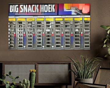 Große Snack Ecke Groningen à la Mondriaan von Slimme Kunst.nl