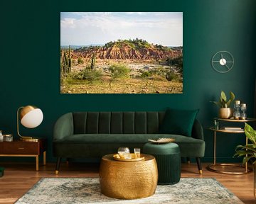 A hilly rock formation in the Tatacoa Desert in Colombia by Michiel Ton