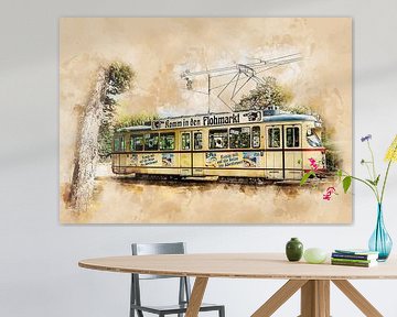 Historische tram in Kiel van Peter Roder