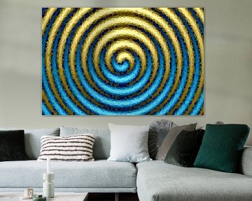 Spirale bleu-or