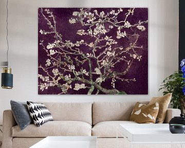 Almond blossom by Vincent van Gogh (Eggplant) by Masters Revisited