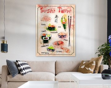 sushi van Printed Artings