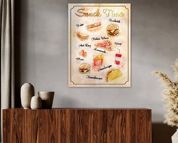 Snack - Fast Food van Printed Artings