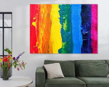 Rainbow colours painting by Atelier Liesjes