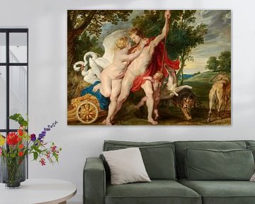 Gemälde: Venus versucht, Adonis von der Jagd abzuhalten von Atelier Liesjes