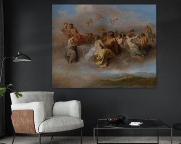 Painting, Meeting of the gods on the clouds by Atelier Liesjes
