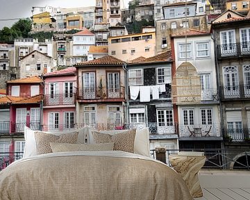 Farbige Häuser in Porto von Monique Tekstra-van Lochem