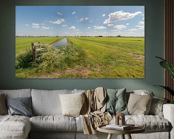 Vue panoramique sur le paysage des polders Alblasserwaard sur Beeldbank Alblasserwaard