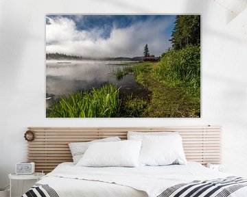 Un matin brumeux au lac aux tortues Canada sur Eelke Brandsma