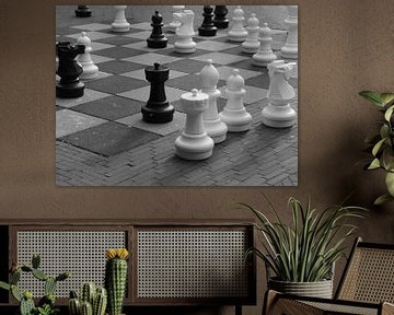 Chess game black and white October by Vannessa !