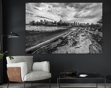 Skyline vancouver (zwart/wit) van Eelke Brandsma