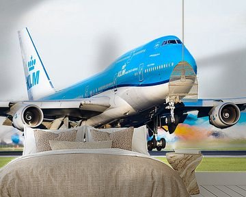 KLM Boeing 747 in beautiful evening light by Dennis Janssen