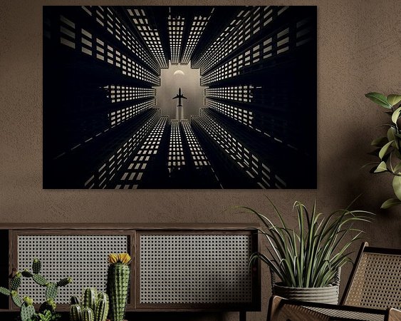 Voorbeeld van het werk in een kamer