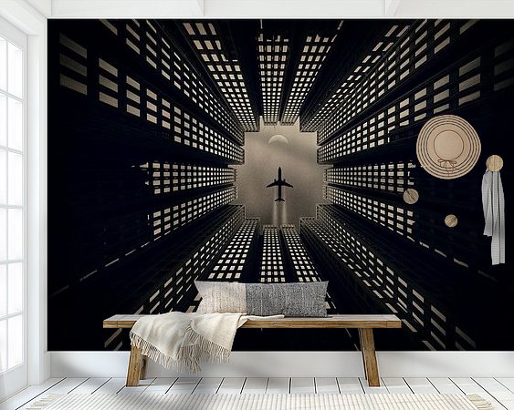 Voorbeeld van het werk in een kamer