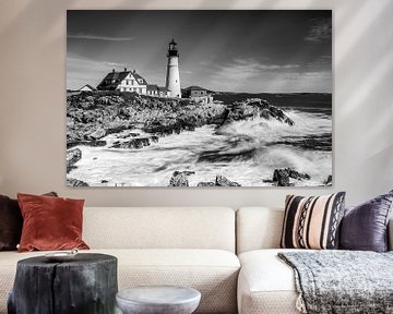 Cape Elizabeth, Portland - Maine (black and white)