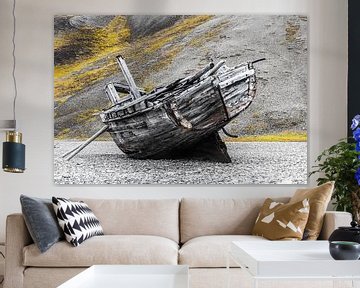 Stranded ship by Cor de Bruijn