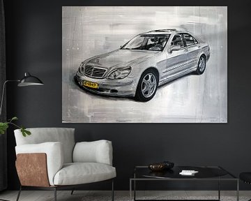 Mercedes schilderij van Jos Hoppenbrouwers