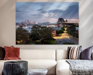 Sydney met de Harbour Bridge en North Sydney van Jiri Viehmann