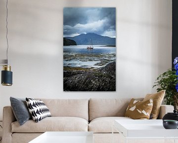 Fishing boat near Eilean Donan Castle by Ken Costers