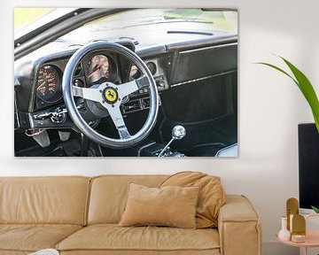 Ferrari Testarossa Italiaanse iconische klassieke Italiaanse sportwagen dashboard van Sjoerd van der Wal