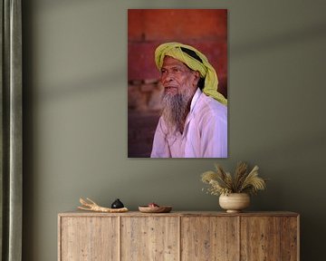Typische Indiase man met tulband van Karel Ham