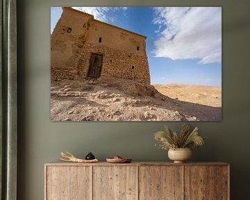 Hütte auf dem Berg in Aït-Ben-Haddou Marokko von Eline Chiara