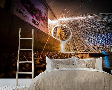 Voorbeeld van het werk in een kamer