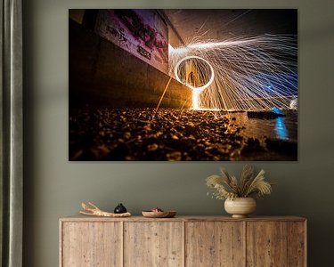 Voorbeeld van het werk in een kamer