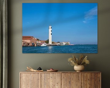 Leuchtturm auf der Insel Murano bei Venedig in Italien