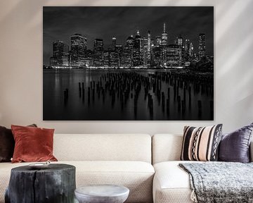 New York City Skyline en noir et blanc - Septembre 2019