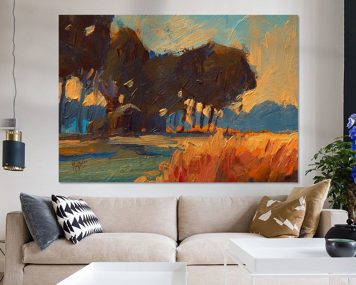 Voorbeeld van het werk in een kamer