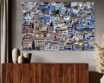 Close-up Chefchaouen, Blue City of Morocco, Afrca