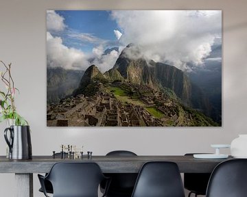 Vue de la vieille ville inca de Machu Picchu. Site du patrimoine mondial de l'UNESCO, Amérique latin