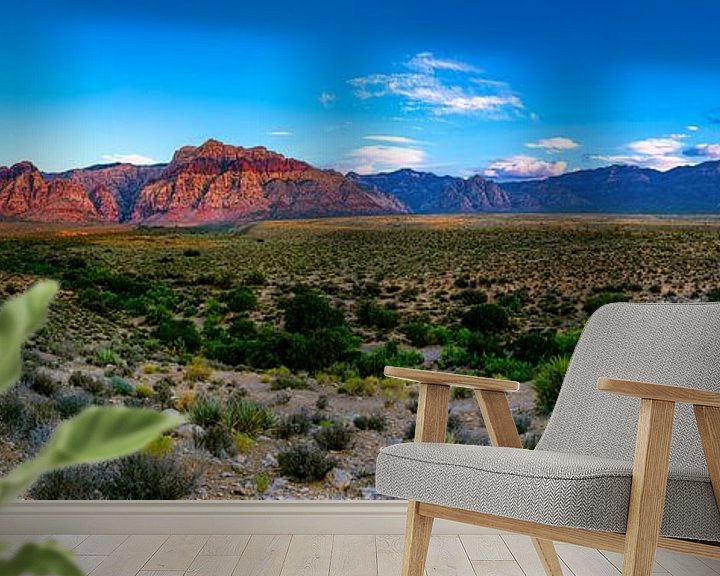 Beispiel fototapete: Breites Panorama Red Rock Canyon - Las Vegas von Remco Bosshard
