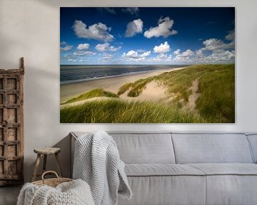 Holländischer Himmel in den Dünen mit Blick auf das Meer von Ellen van den Doel