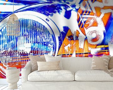 Bunte Porsche Targa Kunstwerke