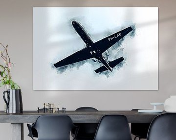 Cessna 550 onderzoeksvliegtuig (kunst) van Art by Jeronimo