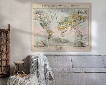 Geographisches Diagramm: Geologische Weltkarte, John Emslie