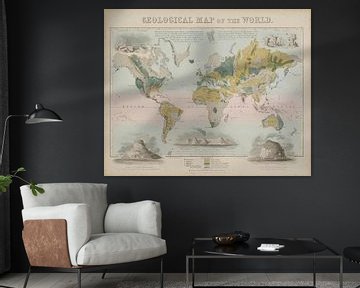 Geografisch schema: Geologische kaart van de wereld, John Emslie....