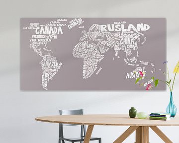 World map typography by Stef van Campen