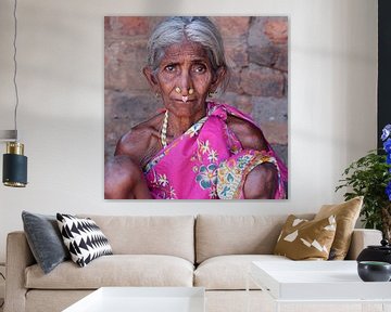 Vrouw in roze sari van Affect Fotografie