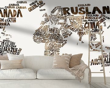 World map typography by Stef van Campen