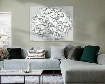 Komposition 10 in Schwarz-Weiß, Piet Mondrian