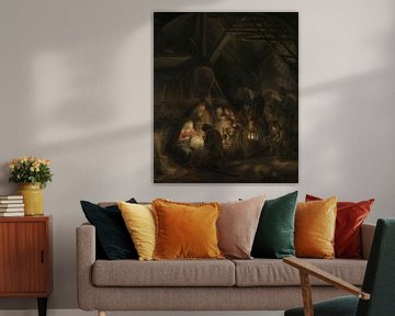 Die Anbetung der Hirten, Schüler von Rembrandt