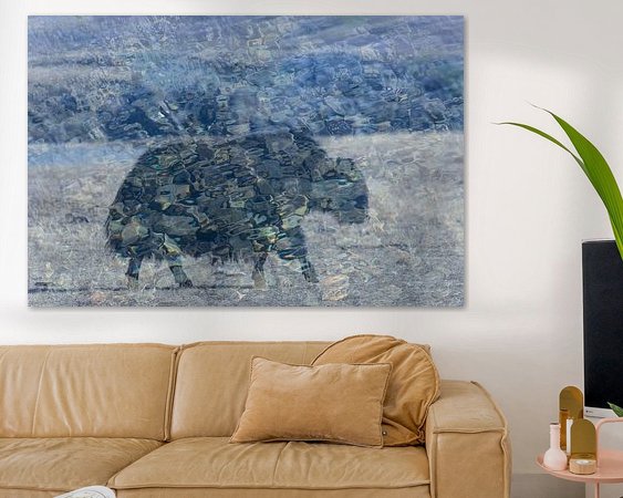 Voorbeeld van het werk in een kamer