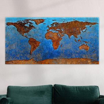 World Map Rust by Frans Blok - photos, art and other wall decoration